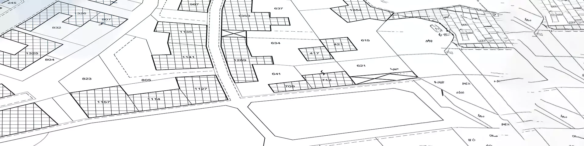 Bildkartierung mit Gebäuden, Grundstücken und frei stehenden Grundstücken - Grundbucheintragungen und Grundbucheintragungskonzept 